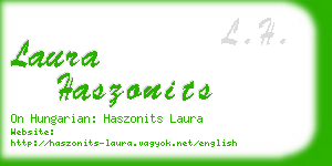 laura haszonits business card